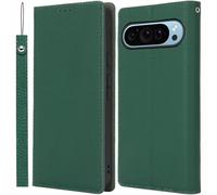 Genuine Leather Flip Case For Google Pixel 10 Pro XL/10 Pro/10 - Wallet Folio With Card Slots, Shockproof Protection & Business Style(Green,10 Pro XL)
