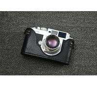 Genuine Leather Half Case Cover For Voigtlander Bessa R2M Camera Protector (Black)