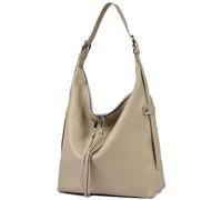 Genuine Leather Hobo Bags for Women - Soft Pebbled Leather Crossbody Shoulder Purse, Medium Slouchy Tote Handbag, Warm Apricot, 11.5" x 4" x 12.5" (L x B x H), Hobo Bag / Shoulder Bag / Crossbody Bag