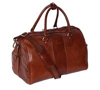 Genuine Leather Holdall Weekend Cabin Travel Gym Sports Duffle Casual Bag Chestnut A21