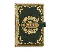 Genuine Leather Journal with Lock - Vintage A5 Diary for Women & Teens,Flower Embossed Cover, 200 Lined Pages,Gift for Birthdays or Christmas (Green)