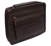 Genuine Leather Large Book Covers Bible Covers with Handle (Brown)