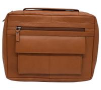 Genuine Leather Large Book Covers Bible Covers with Handle (Tan)