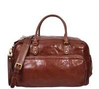Genuine Leather Large Size Holdall Travel Duffle Bag HOL716 (Brown)