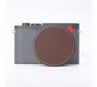 Genuine leather lens cover protective case dust and scratch resistant for Leica Q3 camera Accessories (Brown)