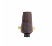 Genuine Leather Ligature & Leather Cap for Soprano Saxophone with Brass Clamping Mechanism by KGUmusic. Soprano Sax accessories (Brown + Tiger's eye)