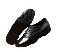 Genuine Leather Male Latin Dance Shoes Lacquer Leather Soft Soled Square Social Dance Shoe Men Sneakers(Indoor Cowhide Sole,41)