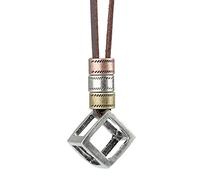 Genuine Leather Men Necklaces Pendants Punk Vintage Adjustable Brown Rope Chain Male Jewelry Mens Jewellery Durability and attraction