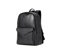 Genuine Leather Mens Backpack, 16.5-inch Laptop Backpack, 42 * 32 * 18cm Hiking Bag, Business Casual Multifunctional Backpack, Outdoor Camping Travel Storage Bag (Black)
