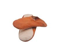 Genuine Leather Moroccan Slipper or Slipper - Handmade from the Best Artisans of Marrakech, Orange Size: 6 UK