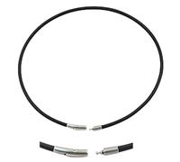 Genuine Leather Necklace for Men & Women - Unisex Handmade Choker with Secure Push-Button Clasp - Minimalist Leather Cord Jewelry in Gift Box, 14 inch, Leather, No Gemstone