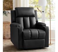 Genuine Leather Power Recliner Chairs for Adults PU Leather Electric Lift Chair Designed Single Lazy Recliner Sofa w/Footrest, Armrest Storage, Headrest & Lumbar Support for Bedroom, Office