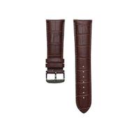Genuine Leather Replacement Strap, 18mm -28mm, Stainless Steel Buckle ，Compatible With Most Watches(Brown black buckle,20mm)
