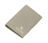 Genuine Leather RFID Blocking Passport Holder, Litchi Grain Cowhide Slim Travel Passport Wallet with Card Slots Fold Cover Design for Men & Women, Gray, 5.51" x 3.94" x 0.59", Standard