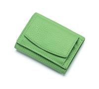 Genuine Leather RFID Blocking Wallet Slim Anti-Credit Card Fraud Card Holder Organizer Folding Purse Compatible with Women and Men(Fruit Green)