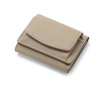 Genuine Leather RFID Blocking Wallet Slim Anti-Credit Card Fraud Card Holder Organizer Folding Purse Compatible with Women and Men(Gray)