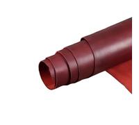 Genuine Leather Sheet, Rectangle Cowhide Leathers, 2mm Thick Full Grain Leather for Crafts Tooling Sewing Wallet Hobby - 22x26cm, Wine red