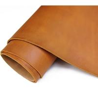 Genuine Leather Sheets Tooling Leather Full Grain Leather 3.6mm-4.0mm (9-10oz) Thick Cowhide Leather Pieces Square for Crafts Heavy Weight(Bourbon Brown 12"x24")