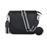 Genuine Leather Shoulder Crossbody Purse For Women with Adjustable Strap, Mobile Pocket & Outside & Inside Zipper, Black Ndm W2 Coin, M, Sophia