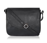 Genuine Leather Shoulder Crossbody Purse For Women with Adjustable Strap, Mobile Pocket & Outside & Inside Zipper, Black Ndm, M, Sophia