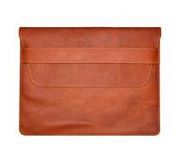 Genuine Leather Sleeve Case for 13-inch MacBook Pro & Air - Handmade Vintage Leather Laptop Sleeve, Slim Protective MacBook Cover with Secure Flap, Shock & Scratch Resistant (Cognac)
