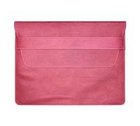 Genuine Leather Sleeve Case for 13-inch MacBook Pro & Air - Handmade Vintage Leather Laptop Sleeve, Slim Protective MacBook Cover with Secure Flap, Shock & Scratch Resistant (Pink)