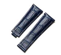 Genuine Leather Strap For Rolex Water Ghost Daytona Yacht Logtype Green Leather Bracelet 20mm Butterfly Buckle Watch Band