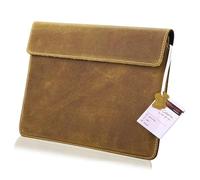 Genuine Leather Tablet Case for Microsoft Surface Pro 12 Inch | Protective Case Leather Slim Tab with Magnetic Closure | XL Yellow
