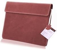 Genuine Leather Tablet Case for Microsoft Surface Pro 12 | Protective Case Leather Slim Tab with Magnetic Closure | XL Red