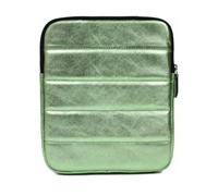Genuine Leather - The Original Puffy Tablet Sleeve 9-11 Inch Case, Leather Air Pouch for Women & Men, Fits 9th/10th Gen, Pro 11", Air 10.9" + Magic Keyboard (Green)