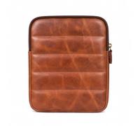 Genuine Leather - The Original Puffy Tablet Sleeve 9-11 Inch Case, Leather Air Pouch for Women & Men, Fits 9th/10th Gen, Pro 11", Air 10.9" + Magic Keyboard (Rustic Brown)