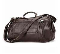 Genuine Leather Travel Duffles for Men, Top-Handle Carry-on Overnight Weekender, Vintage Luggage Bag, Sports Gym Duffel (Reddish-Brown,L45xW26xH22cmL17.72”×W10.24”×H8.66”)