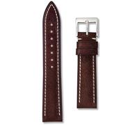 Genuine Leather Vintage Watch Strap | Premium Handmade Band | 20 mm Dark Brown | Italian Style Waxed Finish | Contrast Stitching | Calf Skin Lining | Spring Bars and Tool Included (Dark Brown, 20mm)