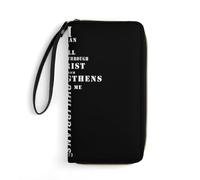 Genuine Leather Wallets I Can Do All Things Through Christ Who Strengthens Women's Wallets Card Case Leather Wallet Cute Women Card Case for Teens, Mother, Girlfriend