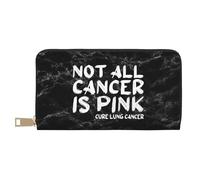 Genuine Leather Wallets Not All Cancer is Pink Lung Cancer Women's Wallets Retro Style Leather Wallet Card Case Wallet Pouch for Teacher, Unisex, Girlfriend