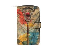 Genuine Leather Wallets Vintage Lacrosse Ball Handbags Soft Wallet Pouch Cute Leather Wallet for Unisex, Women, Mother