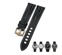Genuine Leather Watch Band 20mm 21mm For Omega Seamaster 300 AQUA TERRA Speedmaster Pin Clasp Black Strap