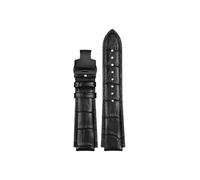 Genuine Leather Watch band Fit for Casio G-Shock AE-1200WH/1300/1000 A159 A158W A168 F91w(Black-Black Folding buckle)