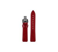 Genuine Leather Watch Strap Fit for Casio G-SHOCK Small Square AE-1200WH/1300/1000/A158/A159(Red-Black Folding)