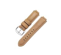 Genuine Leather Watch Strap fit for Casio GST-B400 GST-B200 Sweat-Proof Men Raised Mouth Frosted Cowhide Watchband Accessories14 16mm(Khaki-Steel-K2,24x14mm)