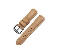 Genuine Leather Watch Strap fit for Casio GST-B400 GST-B200 Sweat-Proof Men Raised Mouth Frosted Cowhide Watchband Accessories14 16mm(Khaki-Black-K2,24x14mm)