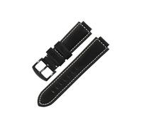 Genuine Leather Watch Strap fit for Casio GST-B400 GST-B200 Sweat-Proof Men Raised Mouth Frosted Cowhide Watchband Accessories14 16mm(Black-Black-K2,24x14mm)