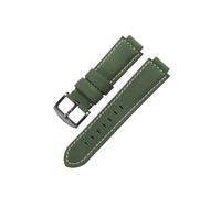 Genuine Leather Watch Strap fit for Casio GST-B400 GST-B200 Sweat-Proof Men Raised Mouth Frosted Cowhide Watchband Accessories14 16mm(Green-Black-K2,24x14mm)
