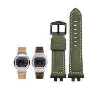 Genuine Leather Watch Strap fit for G-SHOCK fit for Casio GMW-B5000 Small Silver Bar Men's Soft Comfortable Watchband Accessories 22mm