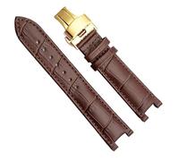 Genuine Leather Watch Strap For GC Notched Mens And Women Watch Strap With Stainless Steel Butterfly Buckle, 22-13mm