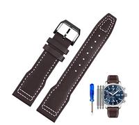 Genuine Leather Watch Strap for Pilots Little Prince Male Mark 18 Big Fly Portugal Soft Comfortable Watchband 20mm Wristband (Color : Brown-black-K10, Size : 21mm)