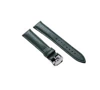 Genuine Leather Watch Strap Vintage Men's and Women's with Stainless Steel Buckle(Green,12MM)