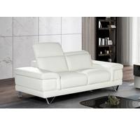 Genuine Leather White 2 Seater Sofa Chicago