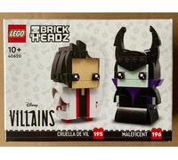 Genuine Lego Cruella & Maleficent Brickheadz Set (New - sealed - 40620)