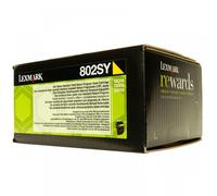 Genuine Lexmark 80C2SY0 (802SY) Yellow Toner Cartridge